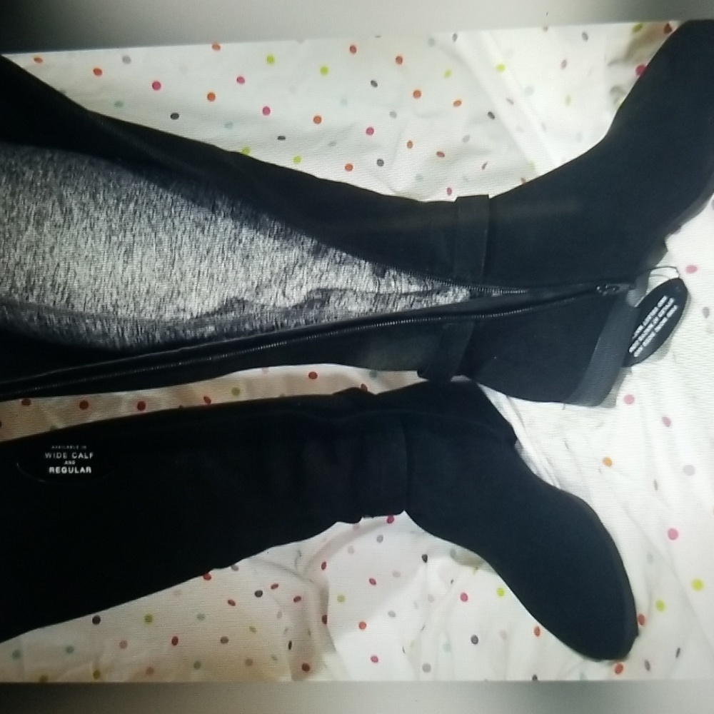 👢Macy's Womans Black Over the Knee Boots 8M NIB - Picture 6 of 10